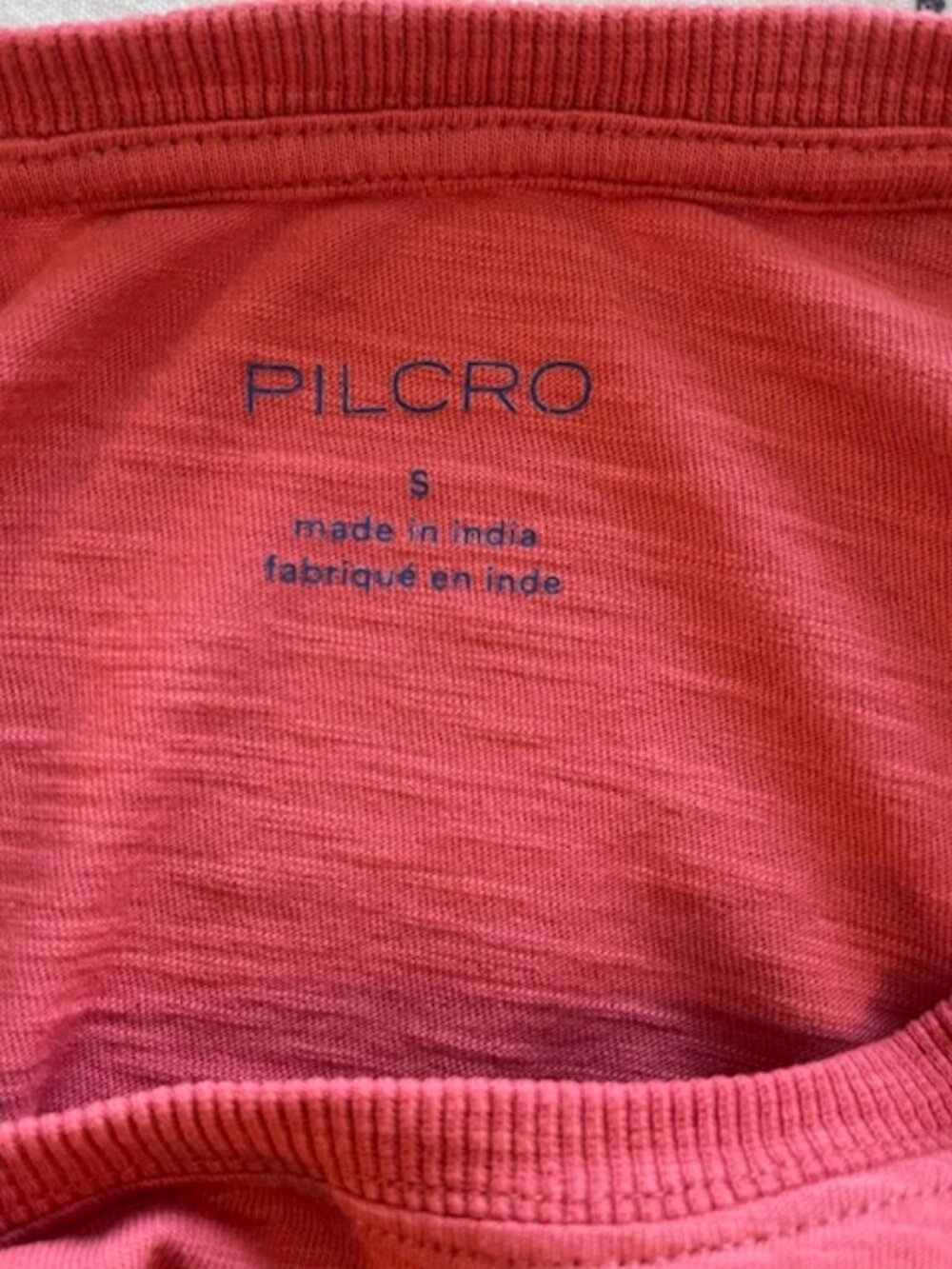 Anthropologie Pilcro Crew-Neck Ruched & Smocked-Sleeve Top | Size Small - Picture 3 of 8